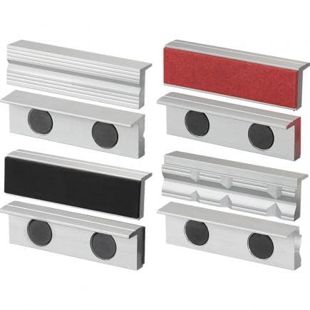 FERVI 0520/100S - Jeu de paires de couvre-mâchoires magnétiques en aluminium (4 pcs.)