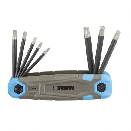 FERVI 0558/TX - Jeu de clés Torx avec Foret diamant (8 pcs.)