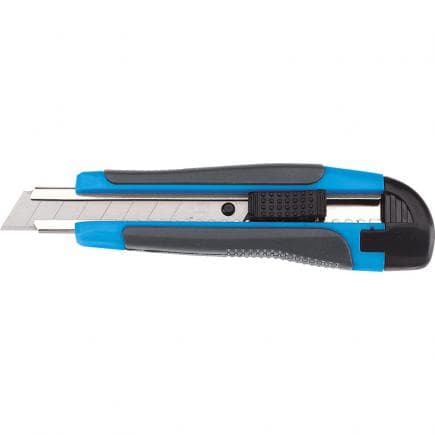 FERVI 0617 - Cutter avec guide-lame en acier avec 3 lames de rechange incluses 18 mm 0617