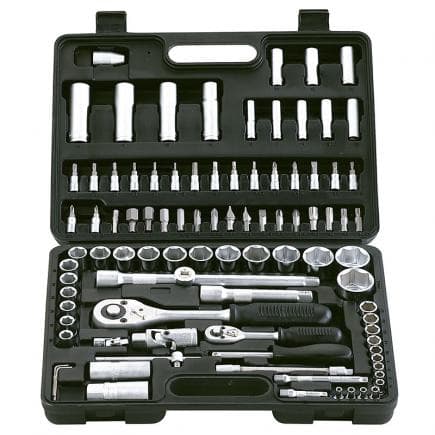 FERVI 0618 - Jeu de clés à douilles 1/2'' et 1/4'' (94 pcs.)