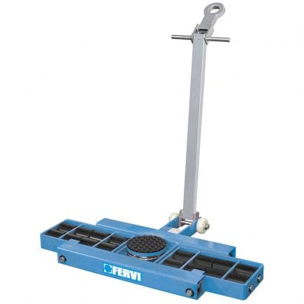 FERVI 0654/12L - Chariot de transport avec 16 roues et capacité de 12 tonnes