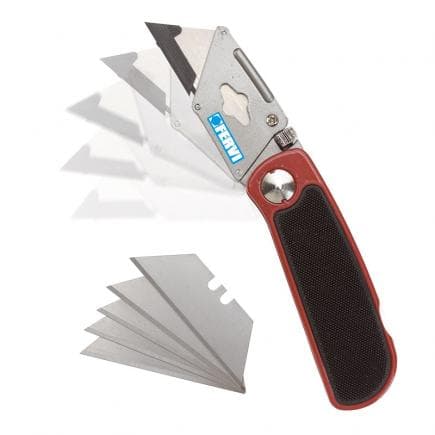 FERVI 0696 - Cutter pliable avec 5 lames de rechange incluses