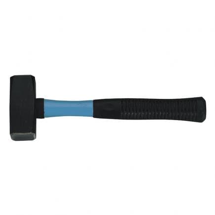 FERVI 0781 - Maillet de maçon avec manche en fibre de verre et plastique recouvert de caoutchouc antidérapant