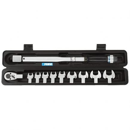FERVI 0803/S210 - Jeu de clés dynamométriques avec accessoires (11 pièces)