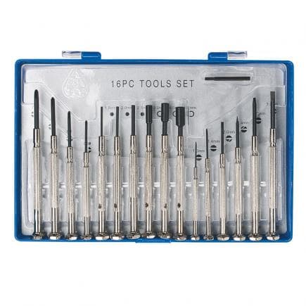 FERVI 0829 - Jeu de tournevis et clés de précision (16 pcs.)