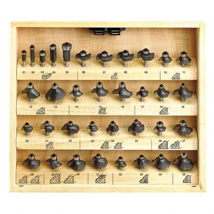 FERVI 0830 - Ensemble de coupe-bois (35 pcs.)