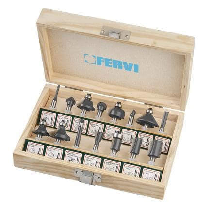 FERVI 0835/15 - Ensemble de coupe-bois (15 pcs.)
