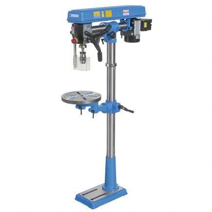 FERVI 0857 - Perceuse à colonne radiale avec transmission par courroie 230 V 375 W