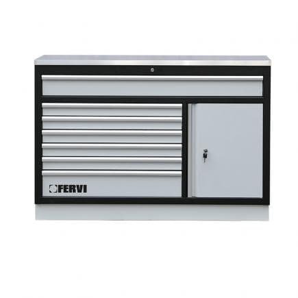 FERVI A007/21I - Grande commode américaine avec dessus en acier