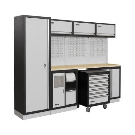 FERVI A007E - Meuble d'atelier modulable avec tiroir chariot 2640x498x2000 mm