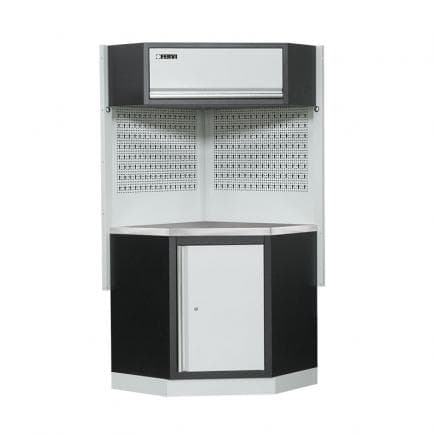 FERVI A008F - Coin pour meuble d'atelier modulable avec dessus en acier inoxydable
