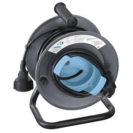 FERVI A010/20G - Enrouleur de câble de jardin 20 m