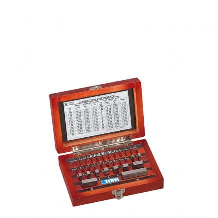 FERVI B032/1 - Jeu de cales parallèles plates en acier rodé avec grade 1 (32 pcs.)