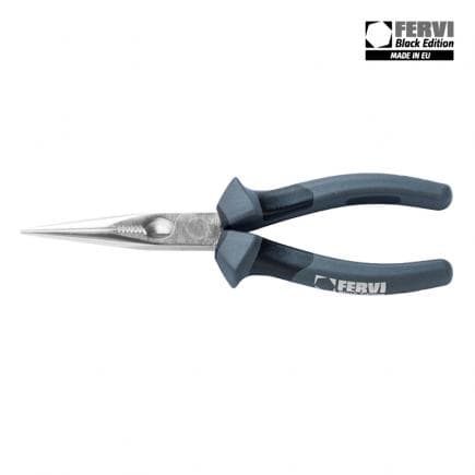 FERVI BE33/17 - Long straight nose pliers with side cutter and pipe grip