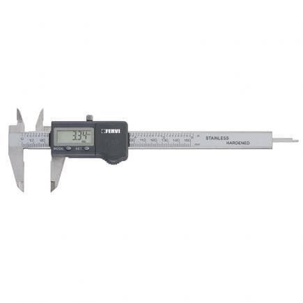 FERVI C031/150 - Pied à coulisse électronique digital en acier inoxydable à 2 fonctions