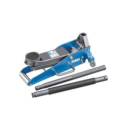 FERVI C039/15 - Cric rouleur en aluminium et acier à double pompage 1,5 tonnes
