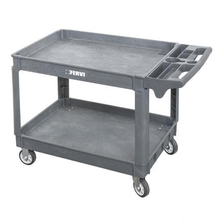 FERVI C075/2 - Chariot avec 2 étagères en polypropylène 1170x652x840 mm