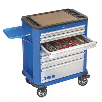 FERVI C190C - Chariot à 7 tiroirs complet avec outils (152 pcs.)