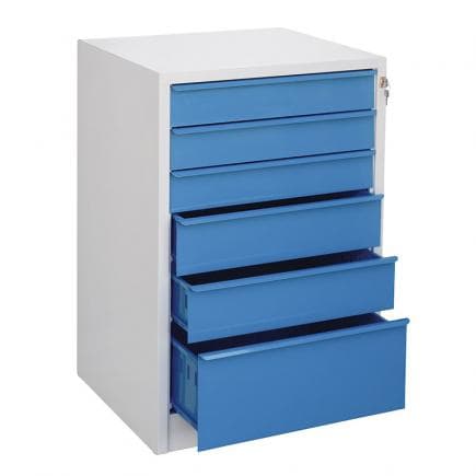 FERVI C603 - Coffre à outils avec 6 tiroirs type ''a-b-c''