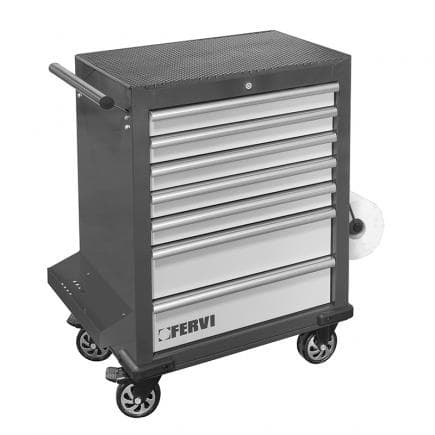 FERVI C960/B7 - Servante à outils 7 tiroirs noir