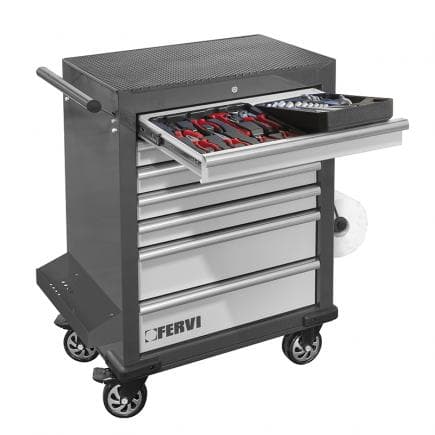 FERVI C960/BE01 - Tool rolling cabinet with tools (67 pcs.)