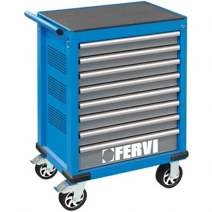 FERVI C960/F8 - Servante à outils 8 tiroirs bleu