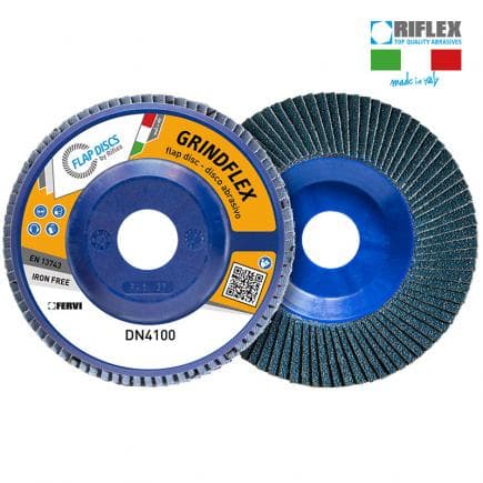 FERVI DN4100.112 - Disque à lamelles plat Grindflex Classic en zirconium et or
