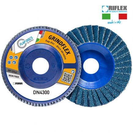 FERVI DN4300.112 - Disque à lamelles plat Grindflex Dual Flap en zirconium et or