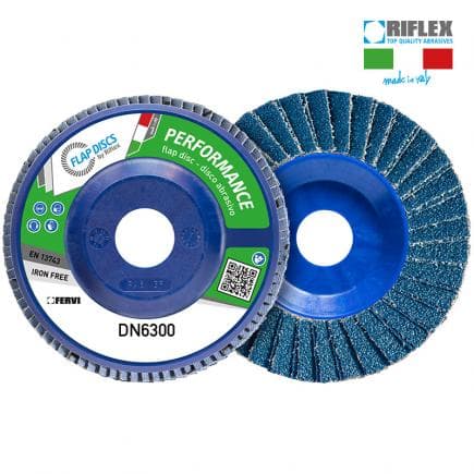 FERVI DN6300.112 - Disque à lamelles plat Performance Dual Flap en zirconium diamanté