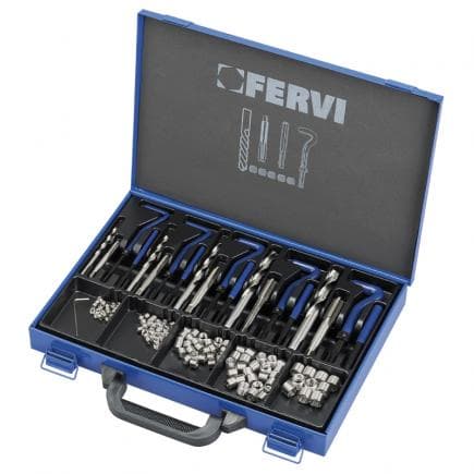 FERVI E010 - Kit de réparation de filetage métrique f-coil (130 pcs.) E010