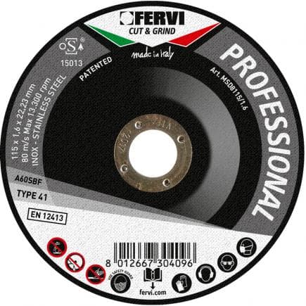 FERVI MSD8115/6.5 - Disque abrasif ''Professionnel''