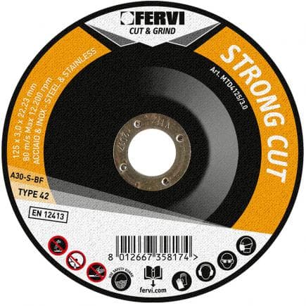 FERVI MTD4180/3.0 - Disque de coupe ''coupe forte'' à centre déporté