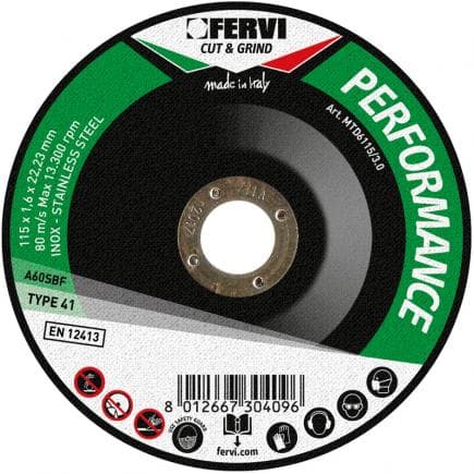FERVI MTD6115/3.0 - Disque de coupe ''Performance'' à centre déporté