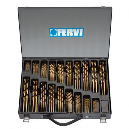 FERVI P058/170 - Jeu d'embouts cylindriques rectifiés à 135° (170 pcs.)