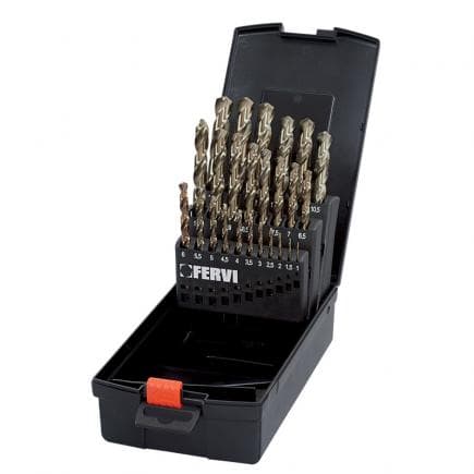 FERVI P064/25A - Jeu de forets au cobalt 135° (25 pcs.)