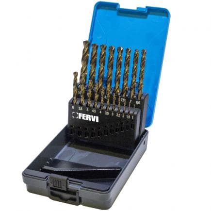 FERVI P067 - Jeu de forets en cobalt (19 pièces)