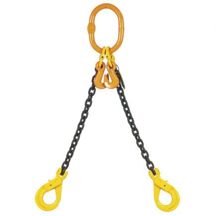 FERVI PDC2/7/2 - Pendentifs chaîne en acier inoxydable à 2 bras