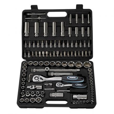 FERVI S108 - Jeu de douilles 1/4'' et 1/2'' (108 pcs.)