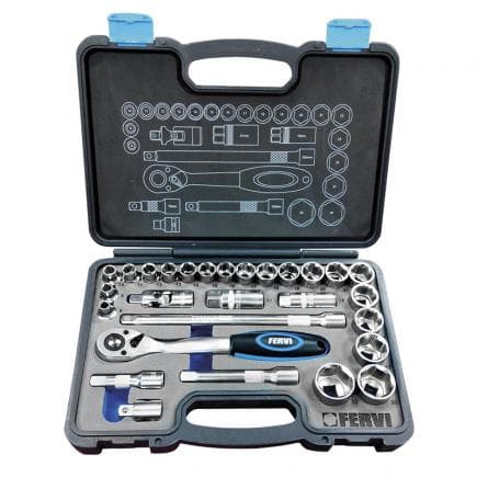 FERVI S328 - Jeu de clés à douilles 1/2'' (28 pcs.)