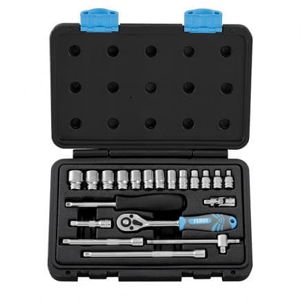 FERVI S520 - Jeu de douilles 1/4'' pouces (20 pcs.)