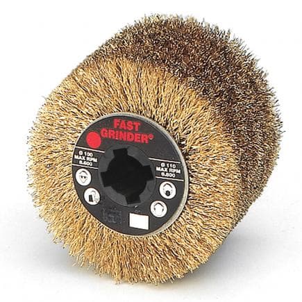 FERVI SWS100/M - Roue en fil d'acier plaqué laiton pour machines Makita