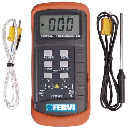 FERVI T063 - Thermomètre numérique portable avec lecture 1°