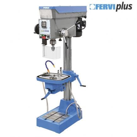 FERVI T072DA - Perceuse à colonne avec transmission par courroie 400 V 1,1/1,9 kW