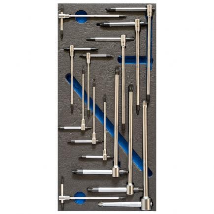 FERVI TM01/009 - Jeu de clés en T Torx thermoformées souples (13 pcs.)