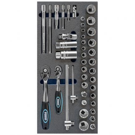 FERVI TM01/025 - Jeu de douilles polygonales thermoformées (42 pièces)