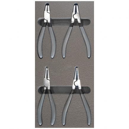 FERVI TM01/040 - Lock ring plier set in foam tray (4 pcs.)