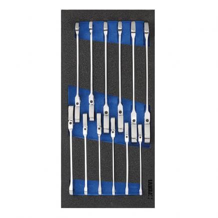 FERVI TM01/056 - Jeu de clés mixtes à cliquet articulées thermoformées souples (10 pcs.)