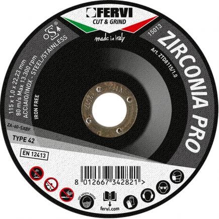 FERVI ZTD8115/1.0 - Disque de coupe professionnel en zirconium