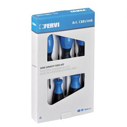 FERVI C881/006 - Jeu de tournevis Torx (6 pièces)
