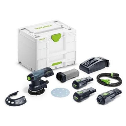 FESTOOL 578142 - ETSC 125 3,0 I - Set ponceuse excentrique hybride (avec 2 batteries et chargeur)